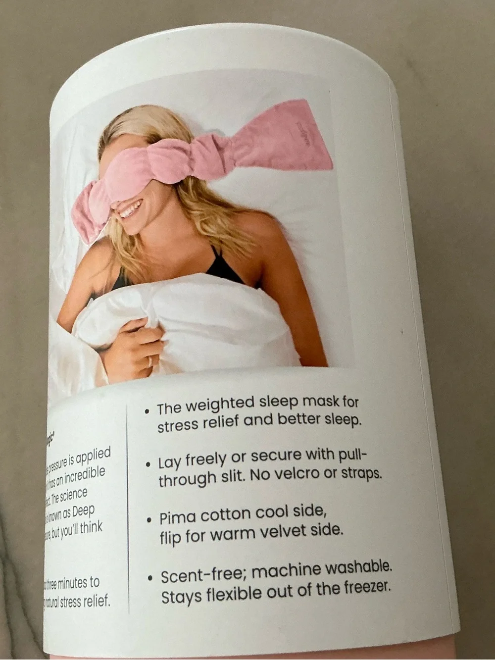 Nodpod Gentle Pressure Sleep Mask Blush Pink NWT
